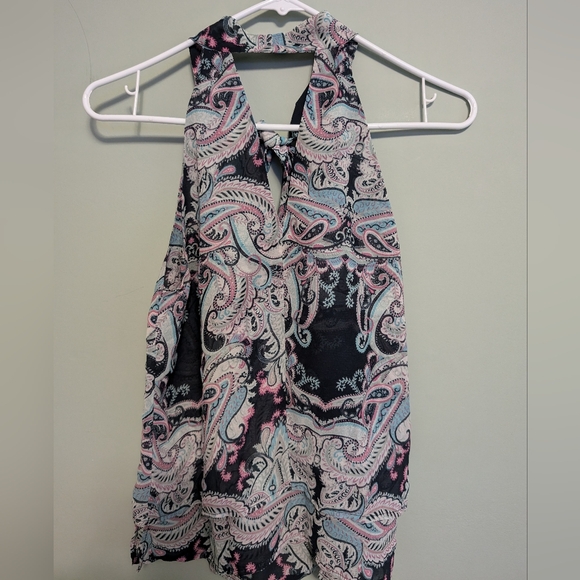 Banana Republic tie neck layered blouse - Picture 3 of 6